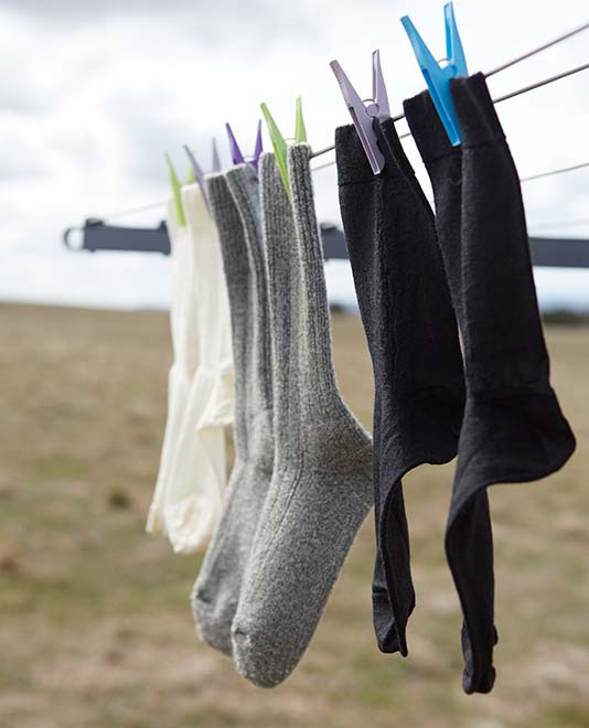 Washing Merino wool socks